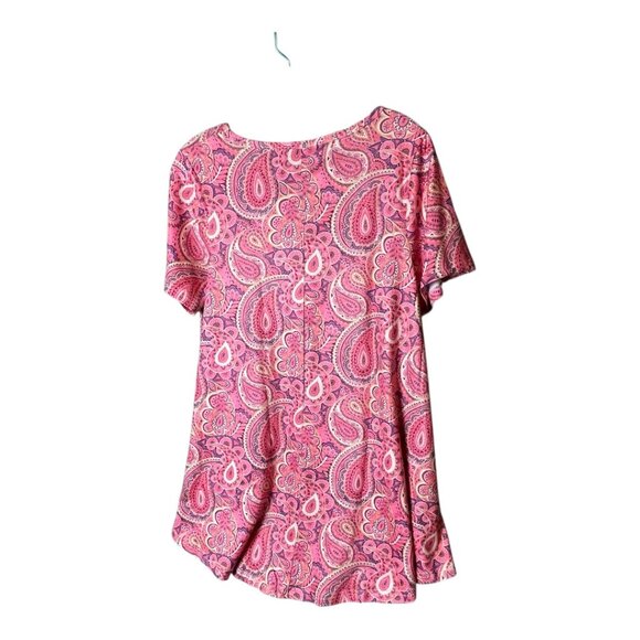Splensive Pink/Purple/White paisley tunic size M - Picture 2 of 2